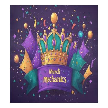 Imagem de Blueangle Capa de ímã de lava-louças de coroa de carnaval, decoração de capa de lava-louças frontal, adesivos de eletrodomésticos, adesivos de eletrodomésticos, 58 cm C x 66 cm adesivo magnético