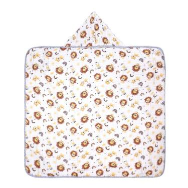 Imagem de Toalha de Banho para Bebê 70 cm x 90 cm Bublim, Leão Azul