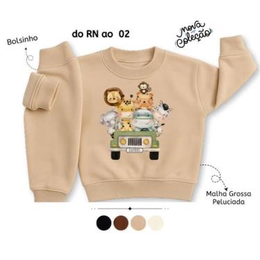 Imagem de Conjunto Moletom Roupa de Frio Infantil Bebê Moletom Grosso Menino Tem