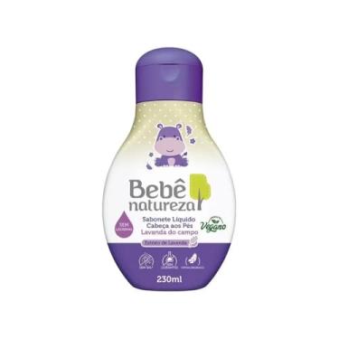 Imagem de Bebê Natureza Sabonete Líquido Cabeça aos Pés, Lavanda do Campo, Vegano, Sem Lágrimas, 230ml