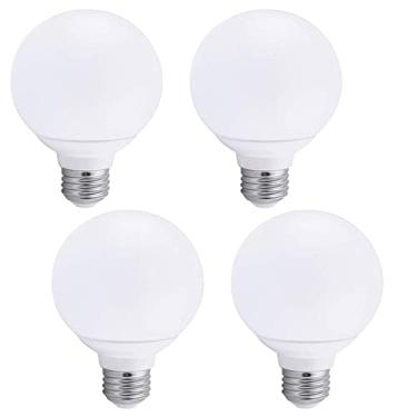 Imagem de Lxcom Lighting Lâmpadas LED G95 9W Globo Vanity Lâmpadas E26/E27 Base Branco Quente 3000K 90W Equivalente para Maquiagem Espelho Banheiros Lâmpada, AC 85V-265V (pacote com 4)