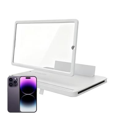 Imagem de Amplificador de Ecrã para Telemóvel - Ampliador De Smartphone Com Ângulo Ajustável,Lente de Ampliação para Ecrã do Telefone - para Filmes Vídeos Leitura e Uso Familiar