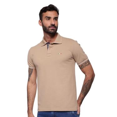 Imagem de Camisa Polo Masculina Básica Industrie Piquet no Estilo Tommy Bordado Itália-Masculino