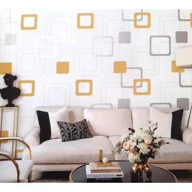 Imagem de Papel de Parede Oba Quadrados OB70502R Tam. 4m² Papel de Parede Oba Quadrados OB70502R