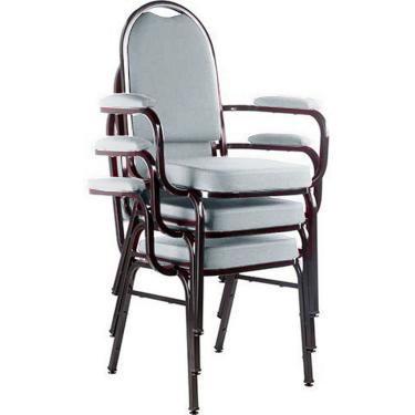 Imagem de Kit com 3 Cadeiras para Auditório Linha Hotel Cinza