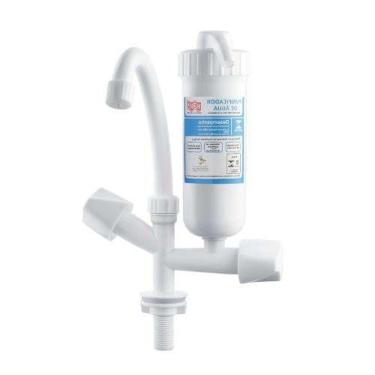 Imagem de Torneira Com Purificador Bancada Bica Móvel Plus Branca - Capacidade 10.000 Litros