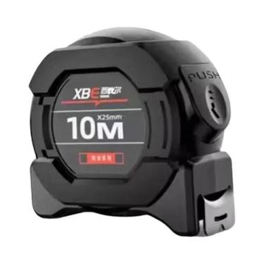 Imagem de Fita Métrica De Aço Auto-Lock Fluorescente Preta De 10M, Alta Precisão