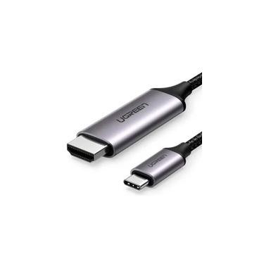Imagem de Cabo Adaptador Ugreen, Tipo C para HDMI, 4K, Thunderbolt 3, Cinza - UG-50570