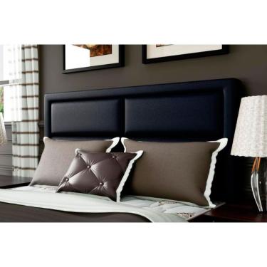 Imagem de Painel De Cama Box Estofada Casal New York Courano Preto - Probel