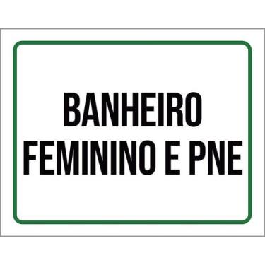 Imagem de Kit 10 Placa Acm Banheiro Feminino Pne Setor 18X23 - Sinalizo