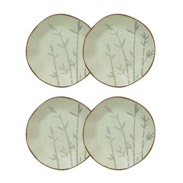 Imagem de Conjunto 4 Pratos Fundos 22,5 Cm Ryo Bambu Porcelana Oxford