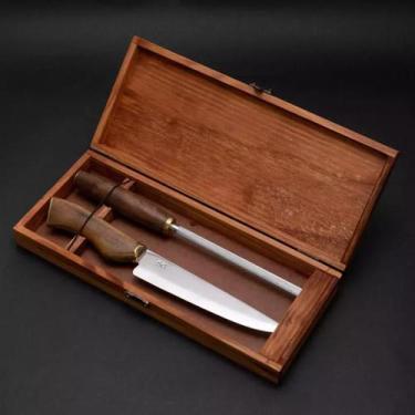 Imagem de Conjunto Campeiro SG Inox 9" + Chaira Cabo de Madeira - SG Facas