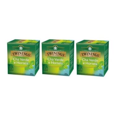 Imagem de 30 Sachês, Chá Twinings, Verde E Hortelã