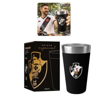 Imagem de Copo Térmico Stone Inox 473Ml Oficial Cerveja Time Vasco - Visujoias