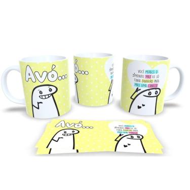 Imagem de Caneca de Porcelana Flork Familia Amarela Melhor Presente para Família