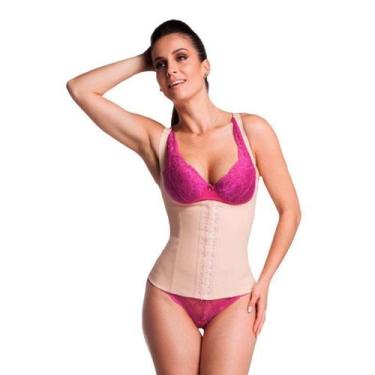 Imagem de Cinta Modeladora Emborrachada Corselet em Cotton Esbelt, Chocolate, M