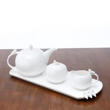 Imagem de 3 Peças Wolff Birds de Porcelana para Café Branco