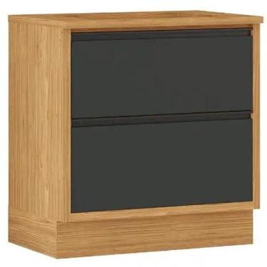 Imagem de Balcão Lisboa 80cm 1 Porta 1 Gaveta para Cozinha Itatiaia Cor Grafite,