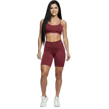 Imagem de Conjunto Top Alça Fina e Bermudinha Suplex Vekyo Roupa Para Academia Moda Fitness Musculação Treino-Feminino