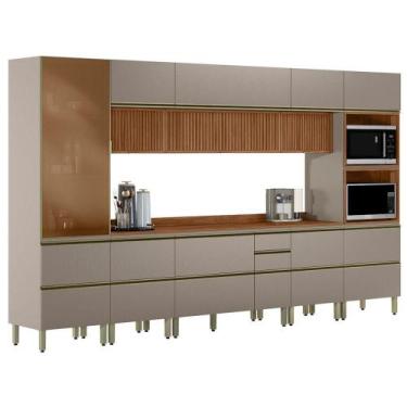 Imagem de Cozinha Modulada 8 Pecas 370 cm Ripado DP3701 Demartez - Demartêz, Nog