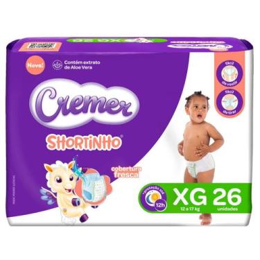 Imagem de Fralda Shortinho Cremer Dia e Noite Tamanho XG 26 Fraldas, XG, 26