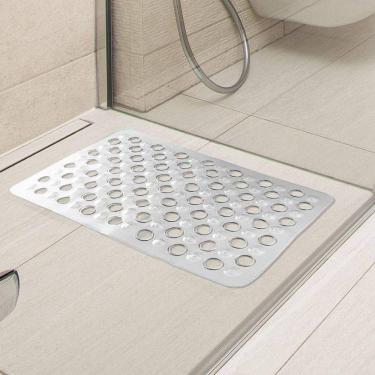 Imagem de Tapete Para Box-banheiro Antiderrapante Retangular Tamanho G - Plasvale Transparente