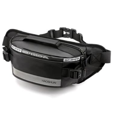 Imagem de Pochete Masculina Transversal Reflexiva Antifurto Resistente à Água - 