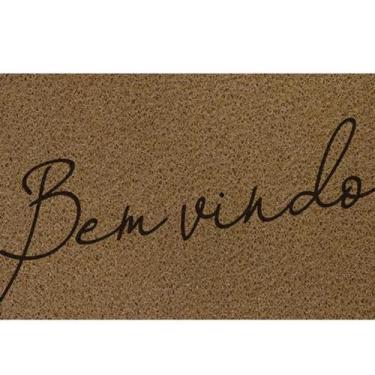 Imagem de Capacho Vinil Bem Vindo 40X60cm Bege Kapazi 01730502