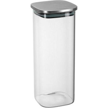 Imagem de Pote Mantimentos Quadrado Tampa Inox Borossilicato 1,8l - HOME & CO