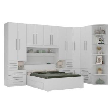 Imagem de Dormitório Queen Size Completo 1344 Branco - Móveis Ilan