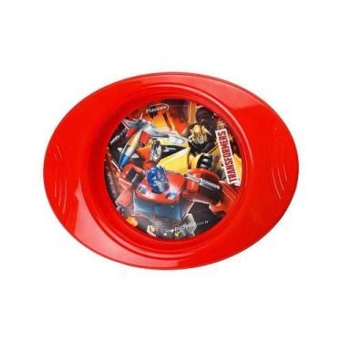 Imagem de Prato Fundo Decorado Infantil Decorado Transformers - PLASVALE