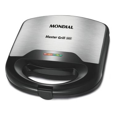 Imagem de Sanduicheira Mondial Master Grill Premium Preta E Inox 127V