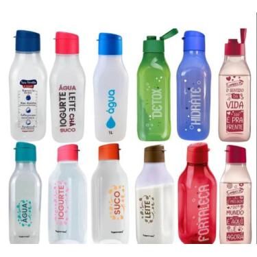 Imagem de Garrafa Tupperware Eco 1L Quadrada - Modelos Sortidos