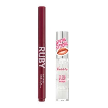 Imagem de Gloss Big & Full Power + Lapiseira Labial Volume Big & Full - Ruby Kis