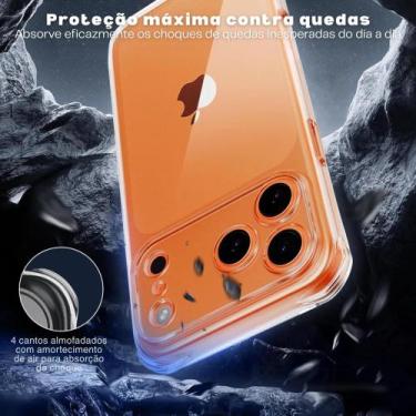 Imagem de Capa Transparente iphone Anti Impacto proteção reforçada com borda pro