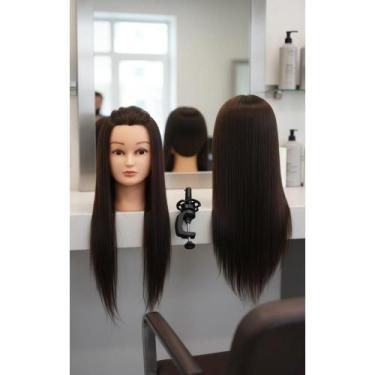 Imagem de Manequim Treino Cabeleireiro 60cm: Tranças, Cortes e Pentead - Congrat