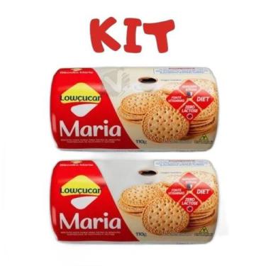 Imagem de Kit 2 Lowçucar Biscoito 110G Maria Zero Lactose Diet Adoçado com Stevi