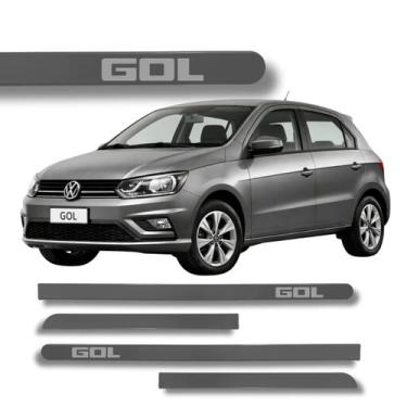 Imagem de Jogo de Friso Lateral Gol Ponta Redonda Protetor Porta Cores - Macall,