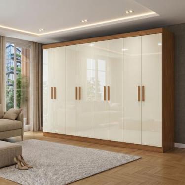 Imagem de Guarda Roupa Casal MDP 8 Portas 4 Gavetas Slim - Maxel