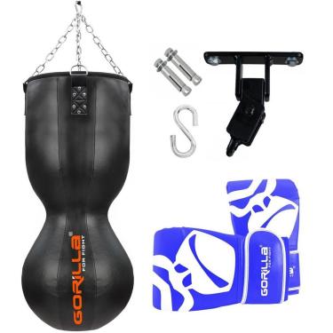 Imagem de Kit Saco De Pancada Profissional Oito + Luva Bate Saco Pro Treino + Suporte Articulado...