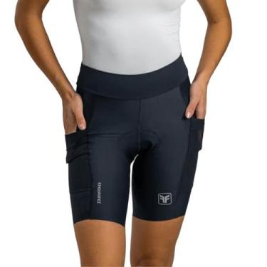 Imagem de Bermuda ciclismo feminina Free Force Endurance Invert Air Gel c/ bolso