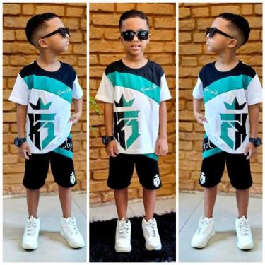 Imagem de Conjunto Infantil Menino Camiseta e Bermuda Juvenil Kvani Joy 2 ao 12 