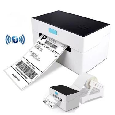 Imagem de Impressora Térmica P/ Etiqueta Ecommerce - Keedi, Bluetooth + Suporte