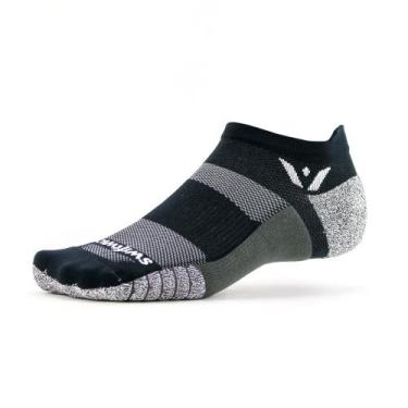 Imagem de Meia de Compressão média Swiftwick Sem Cano Flite XT Preta, L