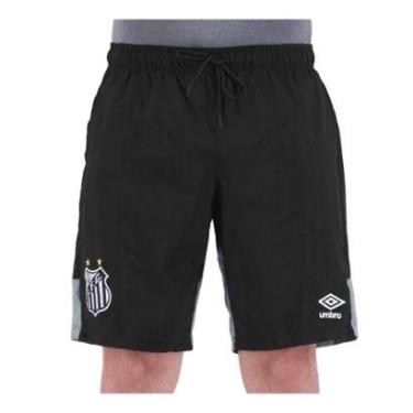 Imagem de Bermuda Umbro Santos Viagem 2023 Masculina-Masculino