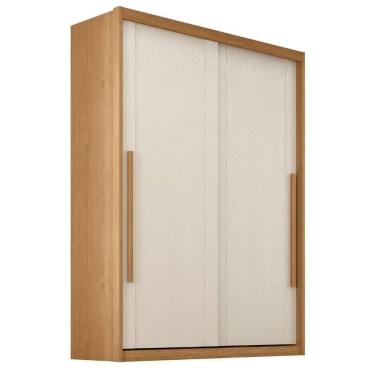 Imagem de Guarda Roupas Casal 2 Portas De Correr 3 Gavetas 100% Mdf Ravena Madeirado / Areia