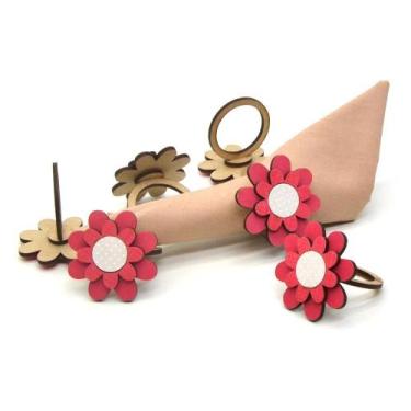 Imagem de Porta Guardanapo Mesa Flor Maravilha - 6 Unidades - Cantinho da Arte
