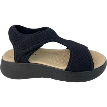 Imagem de Sandalia Comfort Flex Anabela Feminino - Comfortflex, Preto, 38