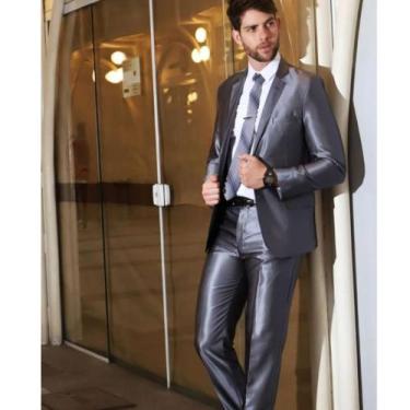 Imagem de Terno/Costume Poliviscose - Chumbo - Rei do Terno Fp, 46, Chumbo