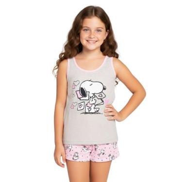 Imagem de Pijama Feminino Infanto Juvenil Personagem Baby Dool Regata Shorts Cur